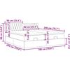 vidaXL Letto ottomano con materassi e LED in velluto grigio chiaro 180x200 cm