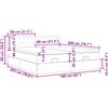 vidaXL Letto ottomano con materassi e LED in velluto grigio scuro 160x200 cm