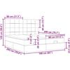 vidaXL Letto ottomano con materassi e LED in velluto grigio scuro 160x200 cm