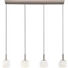 Luce Ambiente E Design Sospensione e lume ERIS in metallo marrone sabbia e vetro bianco latte