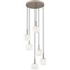 Luce Ambiente E Design Sospensione e lume ERIS in metallo marrone sabbia e vetro bianco latte