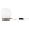 Luce Ambiente E Design Sospensione e lume ERIS in metallo marrone sabbia e vetro bianco latte