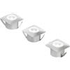 INTEC Kit 3 incassi LED ASSO in alluminio argento