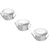 INTEC Kit 3 incassi LED ASSO in alluminio argento
