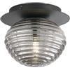 Luce Ambiente e Design Plafoniera RIPPLE in metallo con diffusore in vetro