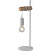 Luce Ambiente e Design Lampada da tavolo ARIZONA in legno naturale e metallo