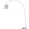 Luce Ambiente e Design Piantana DREAM in metallo con paralume in tessuto e base in marmo