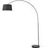 Luce Ambiente e Design Piantana DREAM in metallo con paralume in tessuto e base in marmo