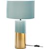Luce Ambiente e Design Lampada da tavolo TATAKA in ceramica con paralume in tessuto 55 cm.
