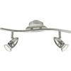 INTEC Spot LED Sunny 3W in metallo con finitura in nichel spazzolato con luci orientabili, lampadine incluse