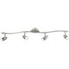 INTEC Spot LED Sunny 3W in metallo con finitura in nichel spazzolato con luci orientabili, lampadine incluse