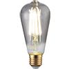 Intec Bulbs Lampadina smoke decorativa LED LUXA 8W attacco E27, luce calda 64x142mm