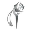 INTEC Proiettore LED per esterno IRIDE argento in alluminio 9X1W RGB DIMMERABILE IP65