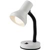 Luce Ambiente e Design Lampada da tavolo LDT arancione in metallo con braccio flessibile