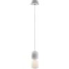 Luce Ambiente e Design Lampadario a sospensione Kiss in gesso con diffusore in vetro opale (1XG9)