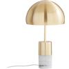 Luce Ambiente e Design Lampada da tavolo oro IGEA in metallo con base in marmo