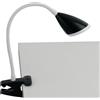 Luce Ambiente e Design Lampada da tavolo LED HEGEL in metallo con pinza e diffusore flessibile