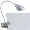 Luce Ambiente e Design Lampada da tavolo LED HEGEL in metallo con pinza e diffusore flessibile