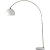 Luce Ambiente e Design Piantana PLAZA in acciaio, diffusore in alluminio o in acrilico bianco e base in marmo