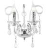 Luce Ambiente e Design Applique da parete CRISTALLO con doppio diffusore in vetro e pendenti in cristallo
