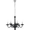 Luce Ambiente e Design Lampadario ALFIERE in vetro soffiato satinato con finiture cromate, 6 luci