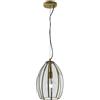 Luce Ambiente e Design Lampadario a sospensione CHESTER in vetro e ottone