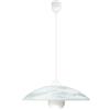 Luce Ambiente e Design Lampadario a sospensione ALABASTRO in vetro curvato e pendel in plastica