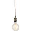 Luce Ambiente e Design Sospensione cavo VINTAGE in tessuto con portalampada in alluminio (1xE27)