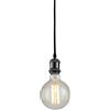 Luce Ambiente e Design Sospensione cavo VINTAGE in tessuto con portalampada in alluminio (1xE27)