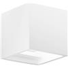 Luce Ambiente e Design Applique RUBIK quadrata in gesso verniciabile