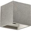 INTEC Applique RUBIK in cemento naturale e luce biemissione