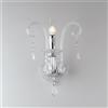 Luce Ambiente e Design Applique CRISTALLO con diffusore in vetro e pendenti in cristallo