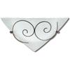 Luce Ambiente e Design Applique RICCIOLO in vetro satinato e struttura in metallo