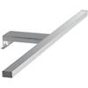 INTEC Applique LED Riva 8W in alluminio cromo con fissaggio su cornice, luce naturale