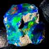 AK GEMS AND JEWELLERY Ethiopian Natural Fire Opal, Opale Nero Grezzo, 7,5 Ct, 16x13 mm