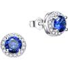 Dada Gioielli Orecchini Argento 925 Rotondo 8mm Punto Luce | Con Zirconi Brillanti