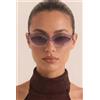 Luigi Occhiali da Sole Geometrici Cat-Eye da Donna - Viola