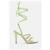 Luigi Sandali Satinati Lace Up - Lime