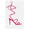 Luigi Sandali in Raso Lace Up - Fucsia