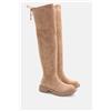 Luigi Stivali Over The Knee con Suola Carrarmato - Beige Scuro