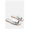 Luigi Sandali Flat con Fascia Larga - Argento