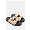 Luigi Sandali Platform con Doppie Fibbie - Beige