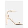 Luigi Sandali Stiletto con Cinturino - Beige