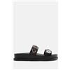 Luigi Sandali Flatform con Decorazioni - Nero
