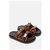 Luigi Sandali Flatform con Cinturini Scratch - Animal Print