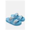 Luigi Flat Sandali con Fibbie - Azzurro