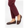 Luigi Ballerine con cinturino decorativo - Marrone scuro