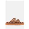 Luigi Sandali Flatform con Cinturini Scratch - Animal Print