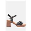 Luigi Sandali platform con cinturino - Nero