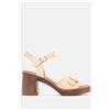 Luigi Sandali Platform con Cinturino - Beige